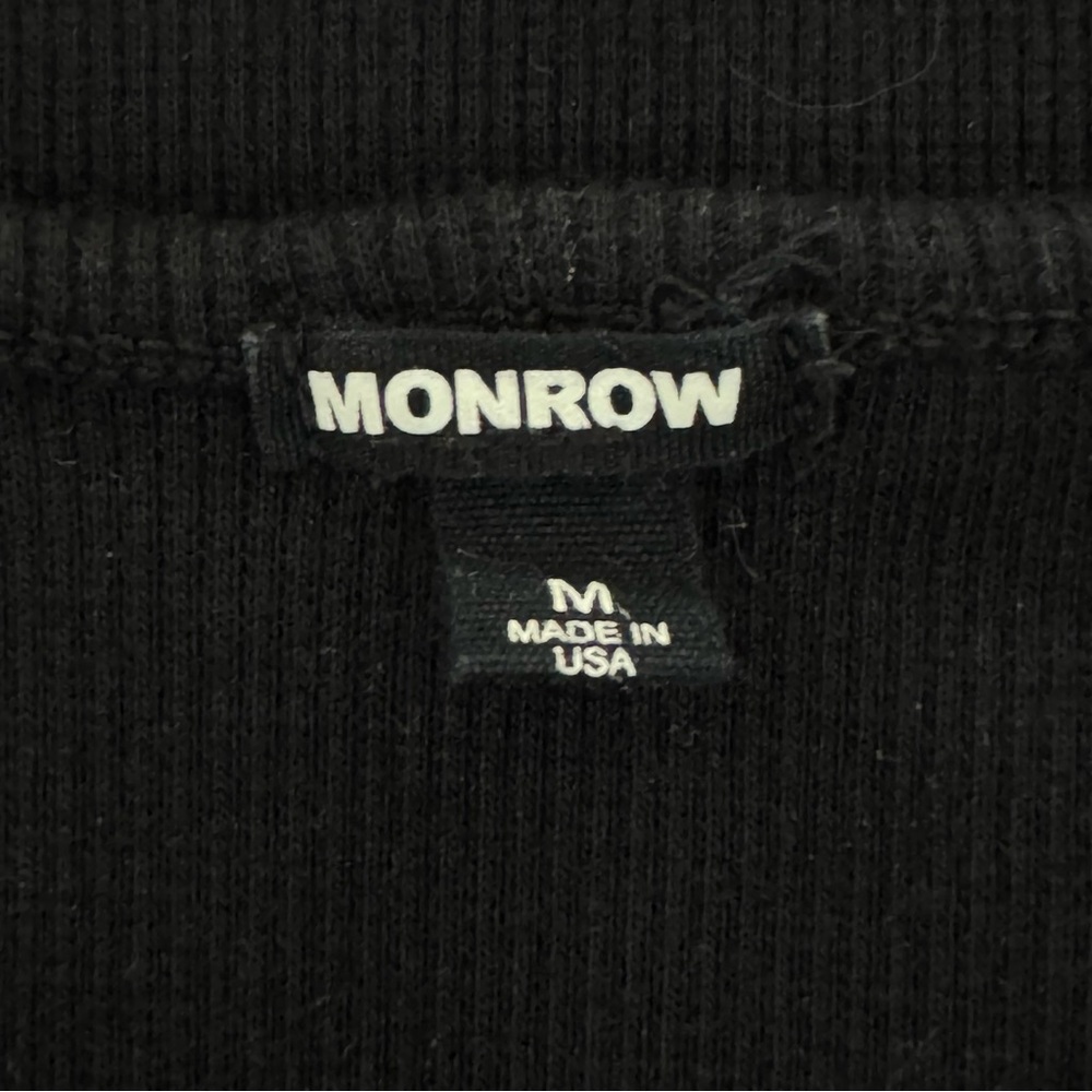 MONROW 90’s Rib Tank Black Medium - Picture 4 of 10